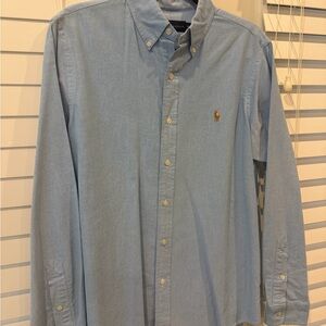 Ralph Lauren Chanbray Blue Casual Button Down Shirt
